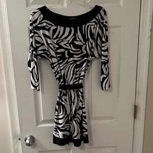 White House Black Market Zebra Print Mini Dress